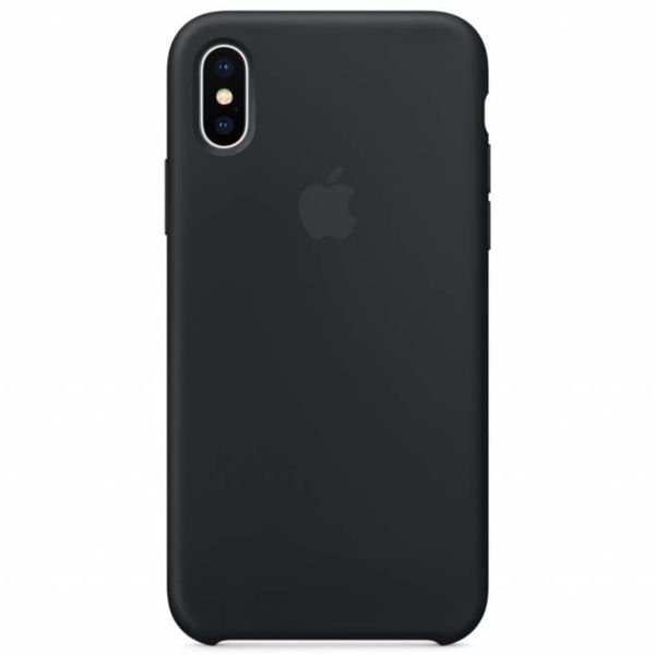 Apple Coque en silicone iPhone X - Noir