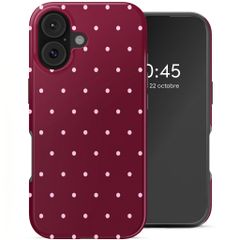Selencia Coque arrière Vivid Apple iPhone 17 - Happy Dots Burgundy