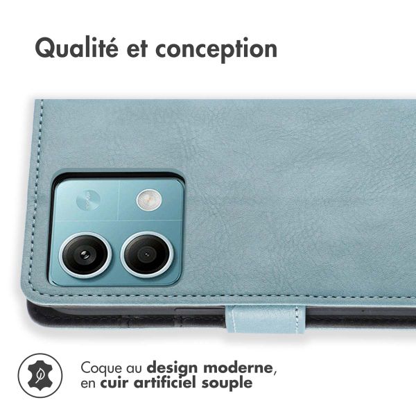 imoshion Étui de téléphone portefeuille Luxe Xiaomi Redmi Note 13 (5G) - Bleu clair