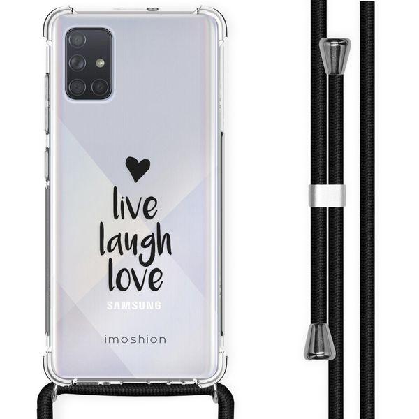 imoshion Coque Design avec cordon Samsung Galaxy A71 - Live Laugh Love