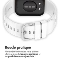 imoshion Bracelet en silicone pour Huawei Watch Fit 3 - Blanc