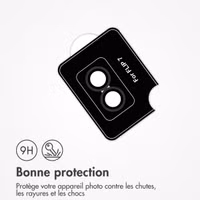 imoshion Protection Caméra en verre trempé 2 Pack Samsung Galaxy Z Flip 7 - Noir
