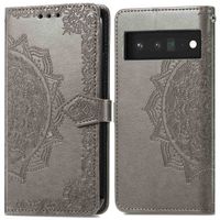 imoshion Etui de téléphone portefeuille Mandala Google Pixel 6 Pro - Gris