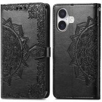 imoshion Etui de téléphone portefeuille Mandala iPhone 16 - Noir