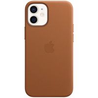 Apple Coque Leather MagSafe Apple iPhone 12 Mini - Saddle Brown