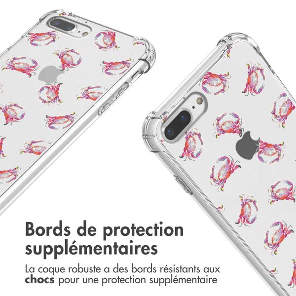 imoshion Coque Design avec cordon iPhone 8 Plus / 7 Plus - Crab Watercolor