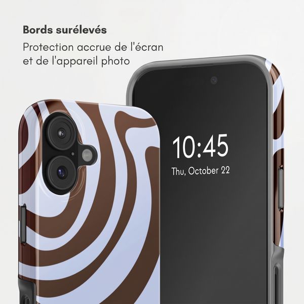 Selencia Coque arrière Vivid avec MagSafe Apple iPhone 16 - Dream Swirl Chocolate