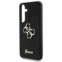 Guess Coque 4G Metal Logo Glitter Samsung Galaxy S25 Plus - Noir