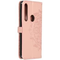 Etui de téléphone Mandala Motorola One Macro - Rose clair