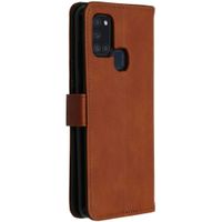 Étui de télephone portefeuille de luxe Samsung Galaxy A21s - Marron