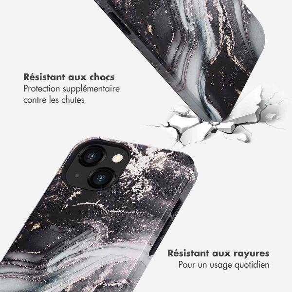 Selencia Coque arrière Vivid Apple iPhone 13 - Chic Marble Black