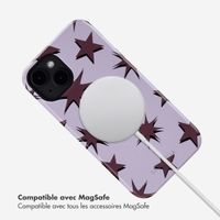 Selencia Coque arrière Vivid Tough avec MagSafe iPhone 14 - Stars Plum Lilac