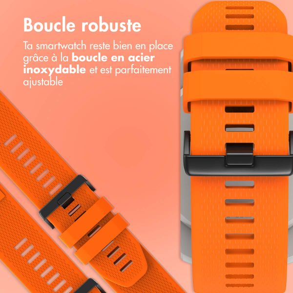 imoshion Bracelet QuickFit® en silicone - Connexion Garmin Watch 26 mm - Orange