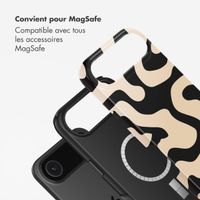 Selencia Coque arrière Vivid avec MagSafe Apple iPhone Air - Art Wave Black