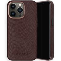 Selencia Coque Gaia Serpent Apple iPhone 13 Pro - Rouge foncé