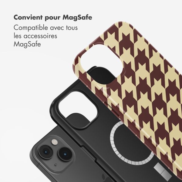 Selencia Coque arrière Vivid avec MagSafe Apple iPhone 14 - Pied-de-Poule