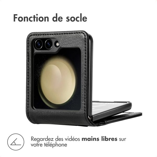 imoshion Étui de télephone portefeuille Luxe Samsung Galaxy Z Flip 7 FE - Noir