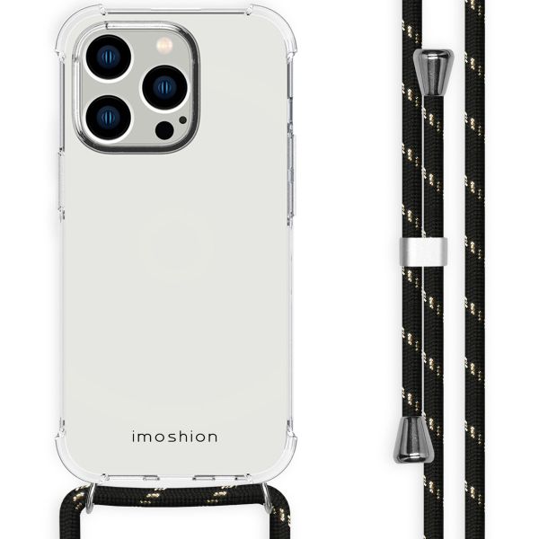 imoshion Coque avec cordon iPhone 14 Pro - Noir / Dorée