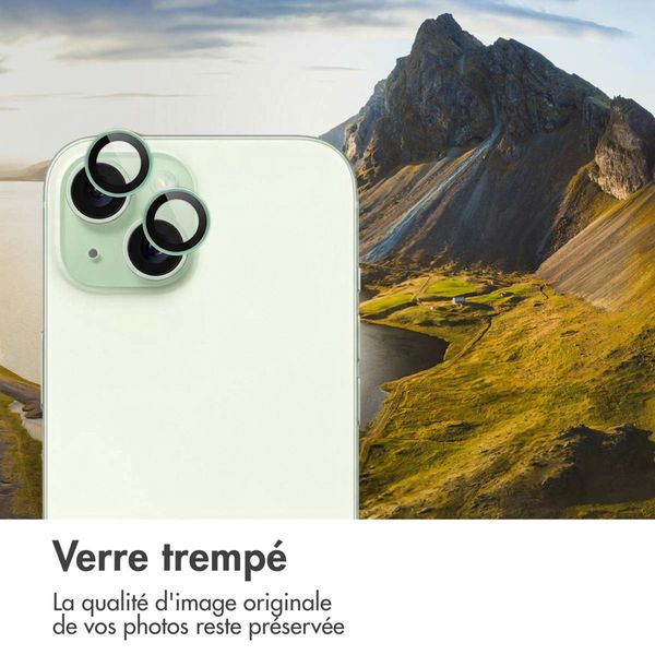 imoshion Lot de 2 protections d'objectif de caméra Apple iPhone 15 / 15 Plus - Green