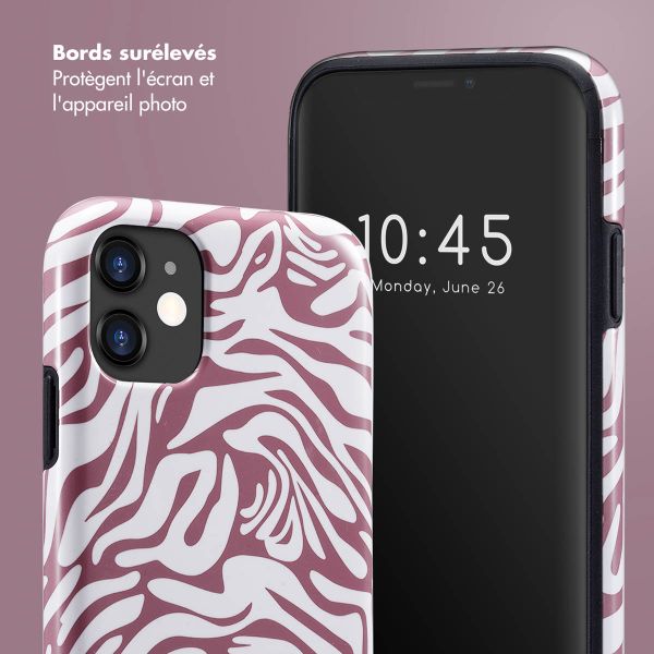 Selencia Coque arrière Vivid Apple iPhone 11 - Trippy Swirl Dark Rose
