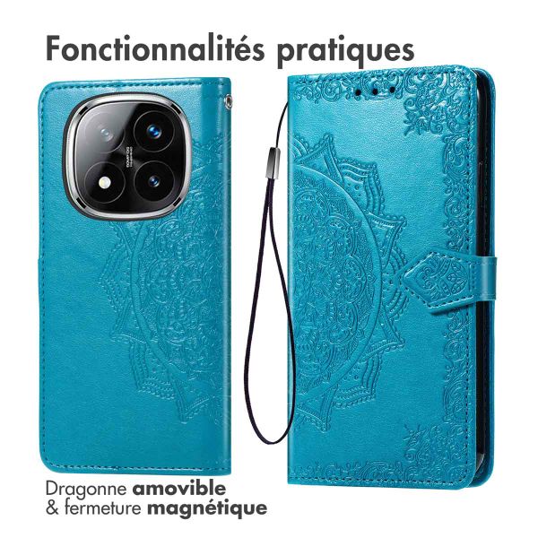imoshion Etui de télephone Mandala Xiaomi Redmi Note 14 Pro (4G) - Turquoise