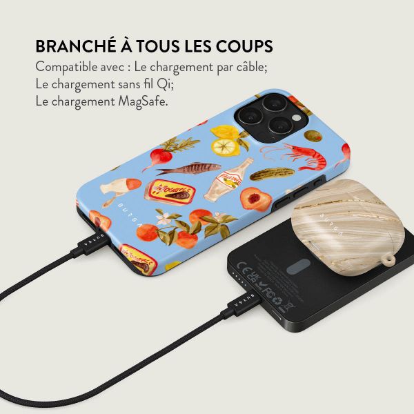 Burga Powerbank magnétique 5 000 mAh - MagSafe et Qi2 - Al Fresco / Gunmetal