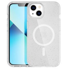 imoshion Coque Pailletée avec MagSafe Apple iPhone 14 - Paillettes Transparent