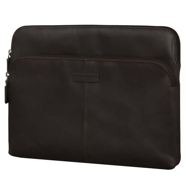 dbramante1928 Skagen Pro+ Sleeve - Pochette ordinateur 14 pouces - Cuir véritable - MacBook Pro 14 pouces - Hunter Dark