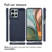 imoshion Coque Brushed Motorola Moto G75 5G - Bleu foncé