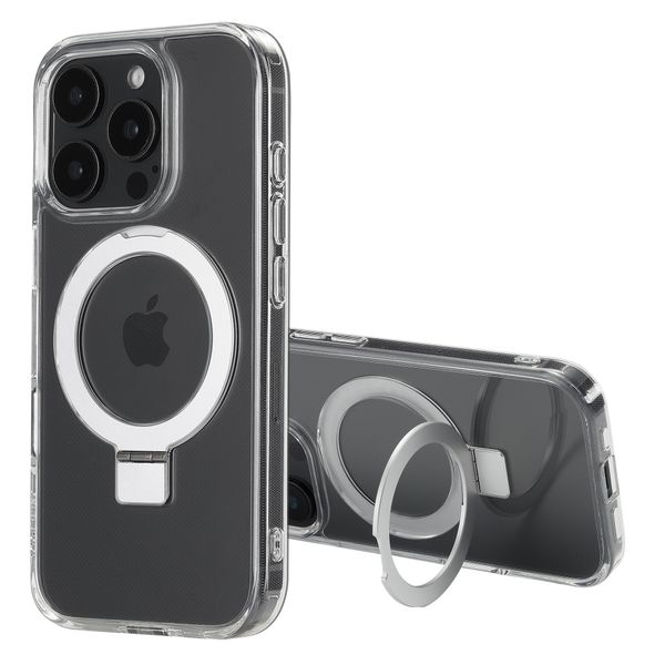 Accezz Coque Ring Stand avec MagSafe Apple iPhone 16 Pro Max - Transparent