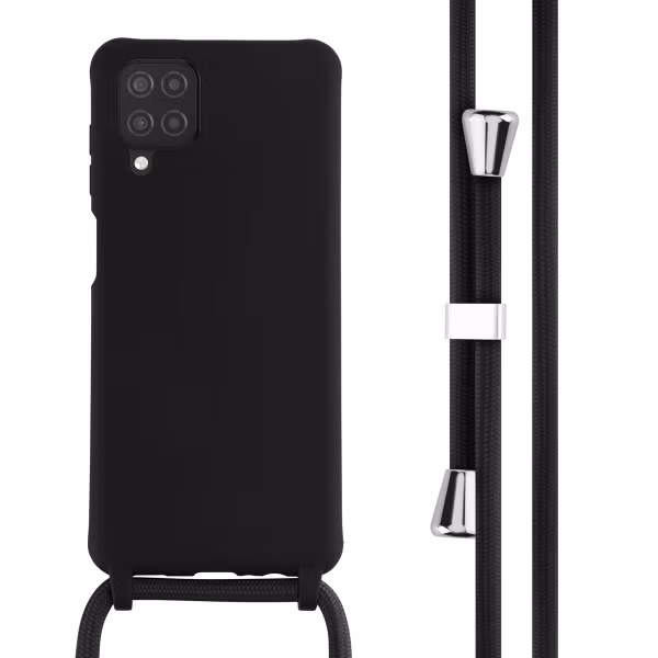 imoshion Coque en silicone avec cordon Samsung Galaxy A12 - Noir