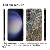 imoshion Coque Design Samsung Galaxy S24 Plus - Golden Leaves Transparent