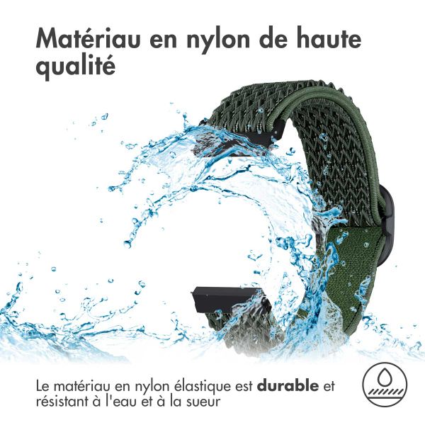 imoshion Bracelet en nylon élastique  - Connexion universelle 18 mm - Vert foncé