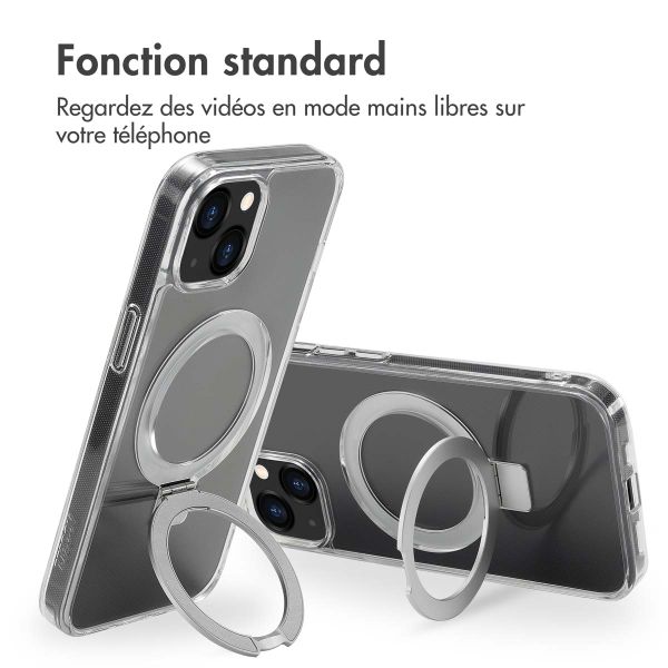 Accezz Coque Ring Stand avec MagSafe Apple iPhone 13 - Transparent