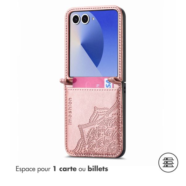 imoshion Mandala Bookcase Samsung Galaxy Z Flip 7 - Rose Doré