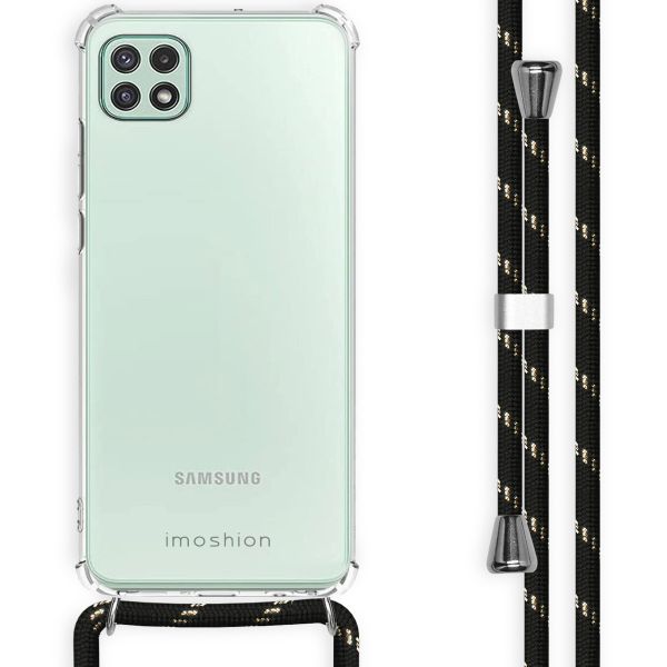 imoshion Coque avec cordon Samsung Galaxy A22 (5G) - Noir / Dorée