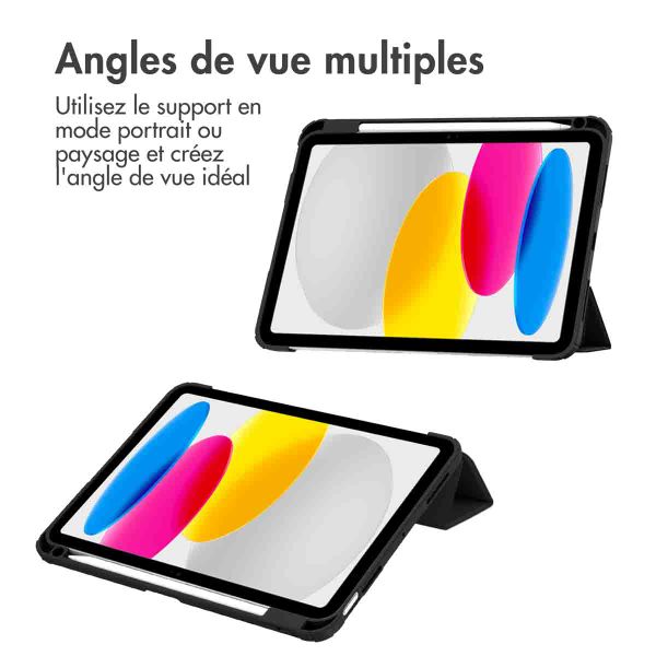 imoshion Coque tablette rigide Trifold Apple iPad 11 (2025) 11 pouces A16 / iPad 10 (2022) 10.9 pouces - Noir
