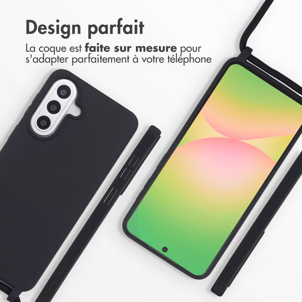 imoshion Coque en silicone avec cordon Samsung Galaxy A57 (5G) - Noir