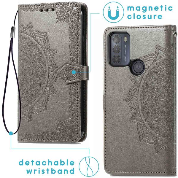 imoshion Etui de téléphone portefeuille Motorola Moto G50 - Gris