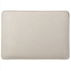 Accezz Leather Pochette ordinateur le Apple MacBook 14 pouces - Beige