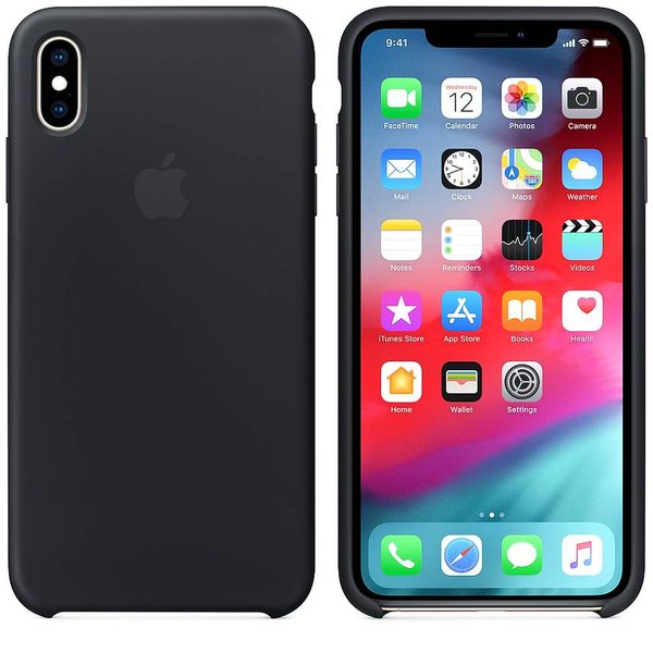 Apple Coque en silicone iPhone Xs Max - Noir