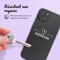 Coque personnalisée avec un cœur élégant iPhone 15 - Transparent