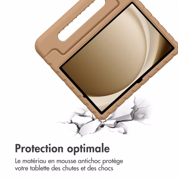 imoshion Coque kidsproof avec poignée Samsung Galaxy Tab A11 Plus / A9 Plus - Marron
