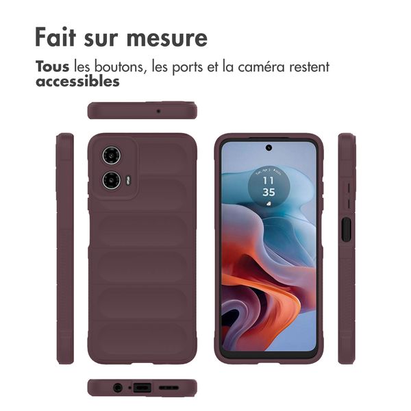 imoshion Coque arrière EasyGrip Motorola Moto G34 - Aubergine