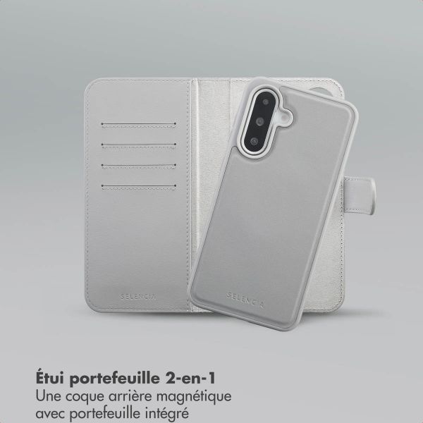 Selencia Étui portefeuille amovible Olyn avec MagSafe Samsung Galaxy A36 - Gris