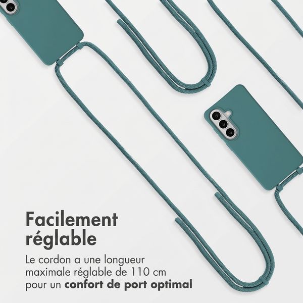 imoshion Coque arrière Color avec cordon amovible et MagSafe Samsung Galaxy S26 - Dark Green