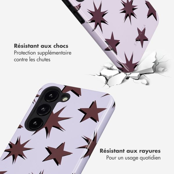 Selencia Coque arrière Vivid Tough Samsung Galaxy S23 - Stars Plum Lilac