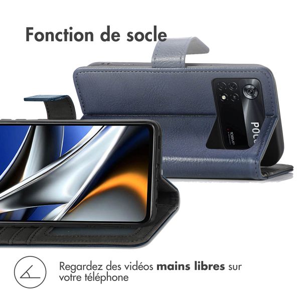 imoshion Étui de télephone portefeuille Xiaomi Poco X4 Pro 5G - Bleu foncé