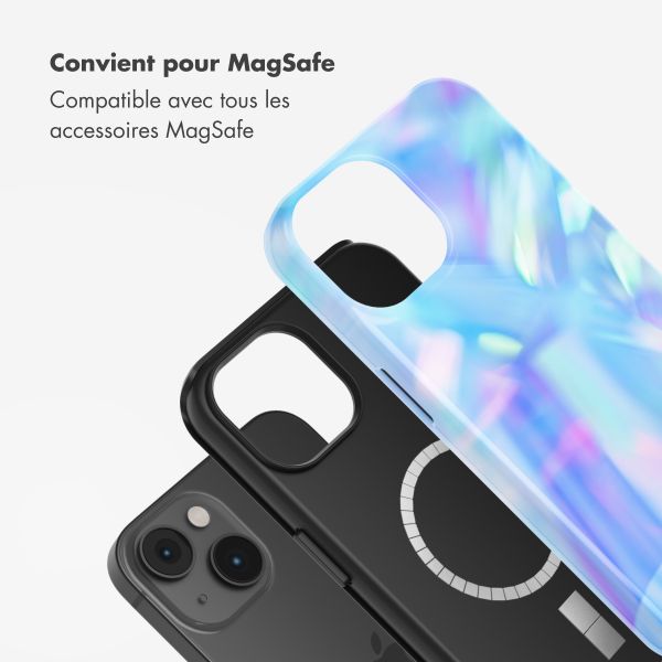 Selencia Coque arrière Vivid Tough avec MagSafe iPhone 14 - Holographic Blue Dream