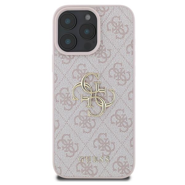 Guess Coque 4G Metal Logo Backcover Apple iPhone 16 Pro Max - Rose